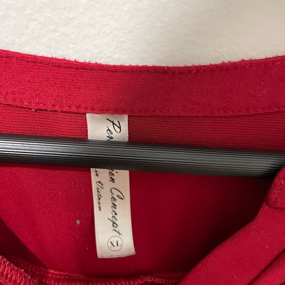 PerSeption Concept Red Quarter Sleeve Blouse - Picture 3 of 5